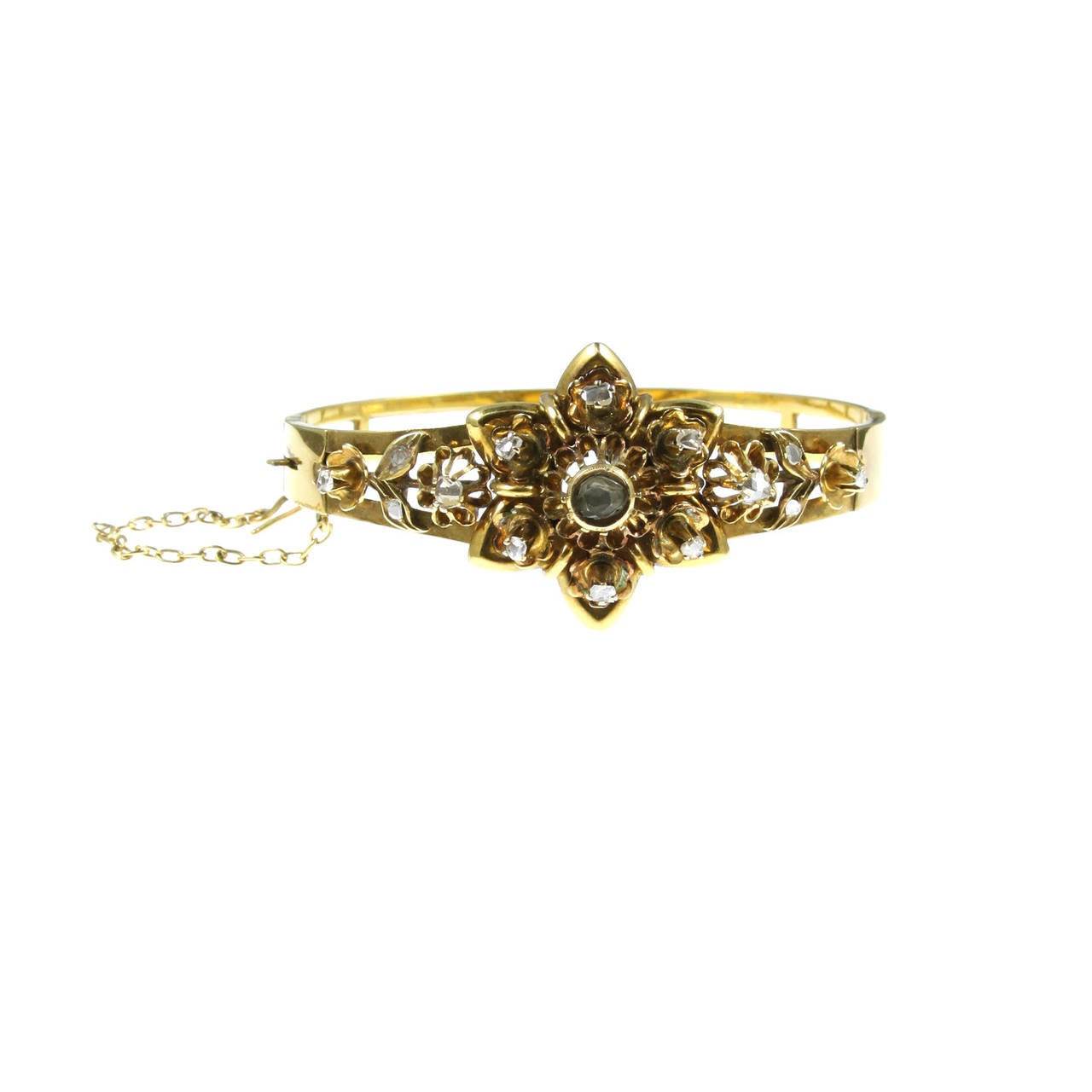 Victorian Rose Cut Diamond Bracelet