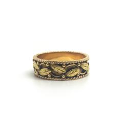 19.2 Carat Gold Portuguese Ivy Leaf Band Ring