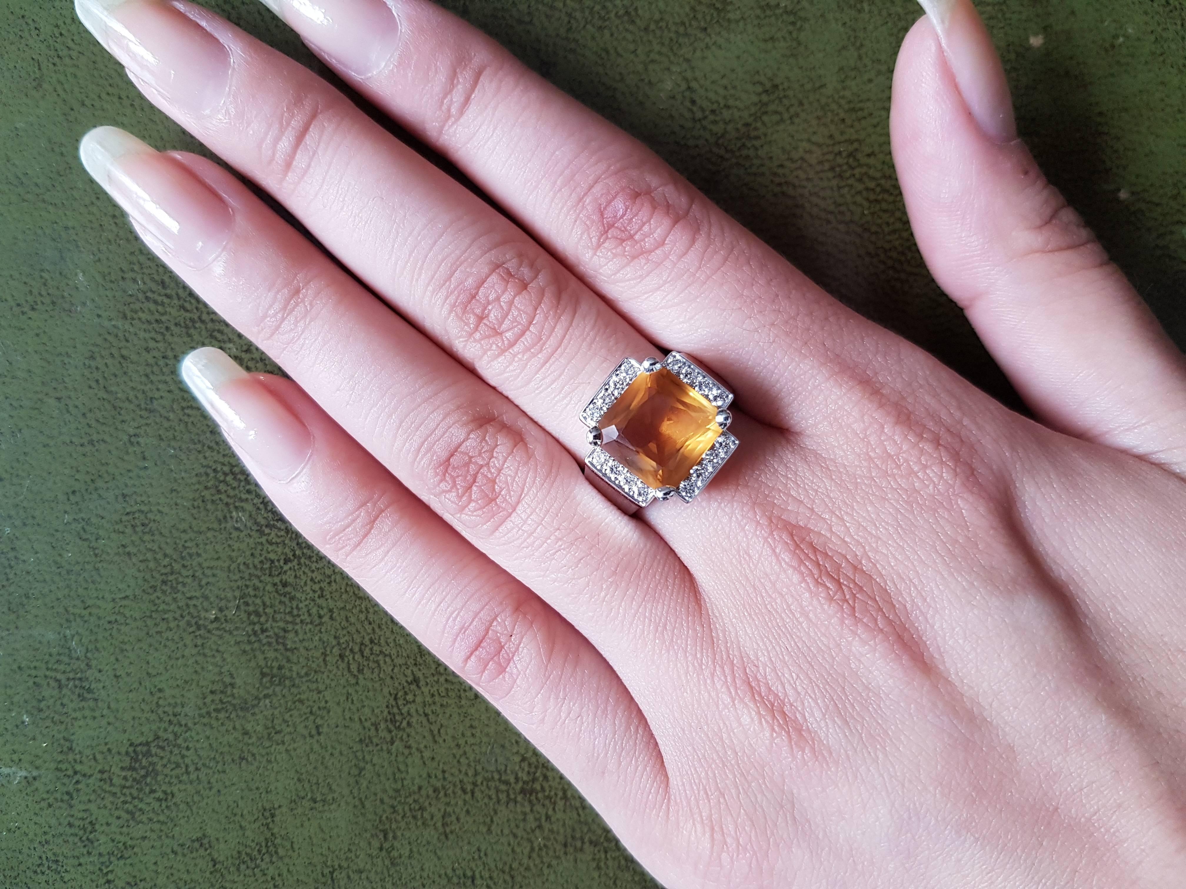 Chatila Citrine and Diamond Ring For Sale 1