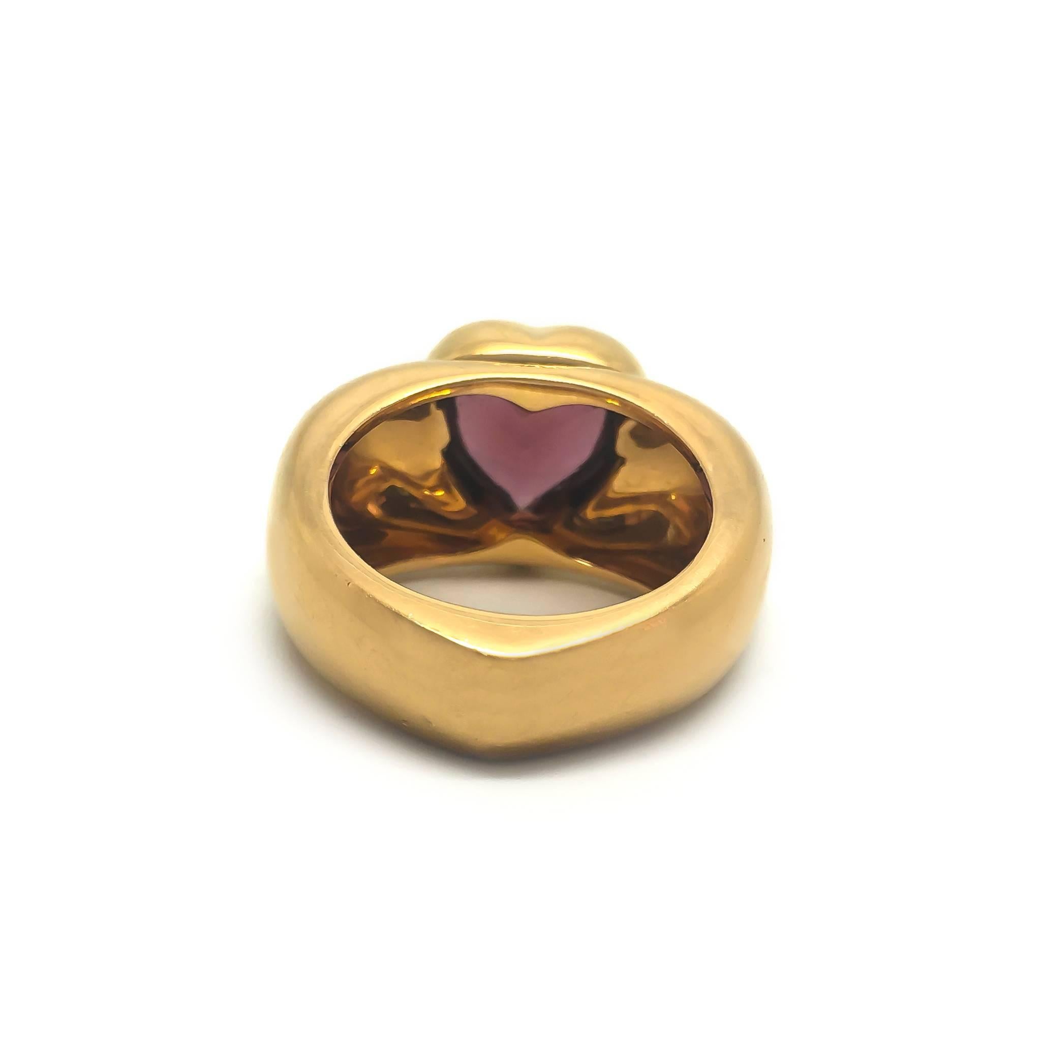 Piaget Garnet Heart Ring For Sale 1