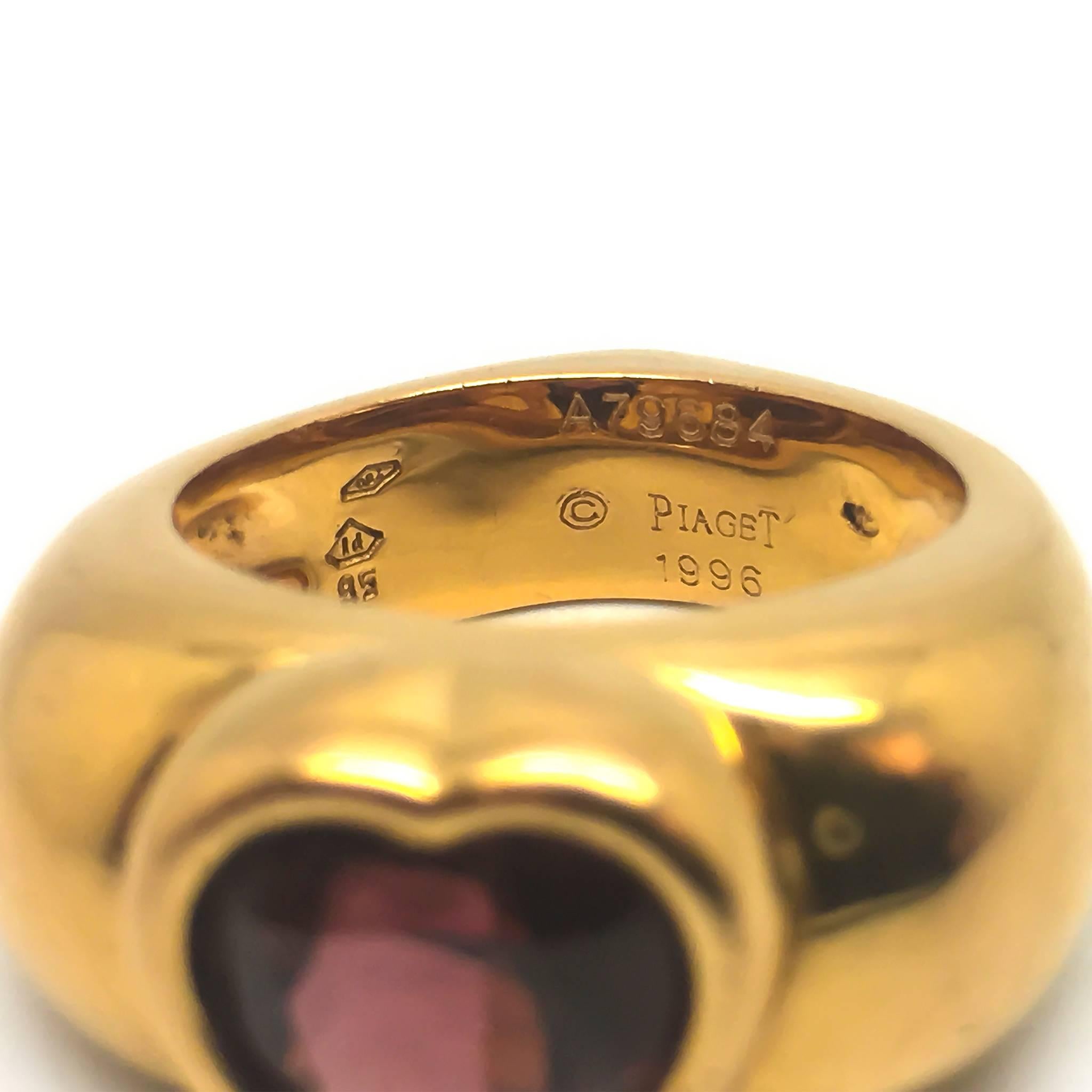 Piaget Garnet Heart Ring For Sale 2
