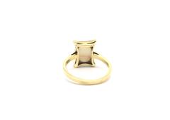 Art Deco Opal Diamond Gold Ring