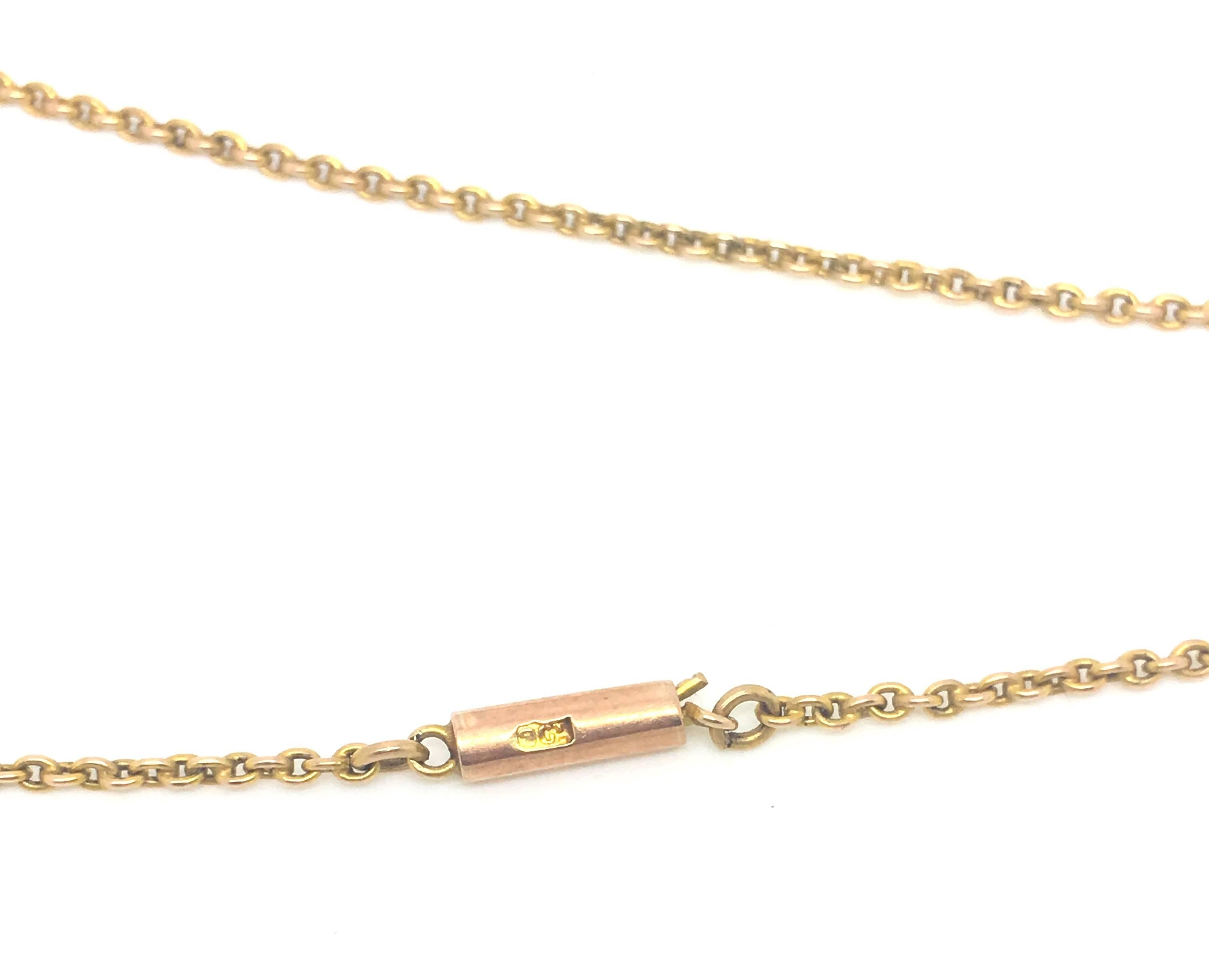 Jequirity Bean Necklace in 9 Carat Gold, 1910 In Excellent Condition For Sale In Farnham, GB