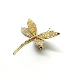 Sapphire and Diamond Dragonfly Brooch