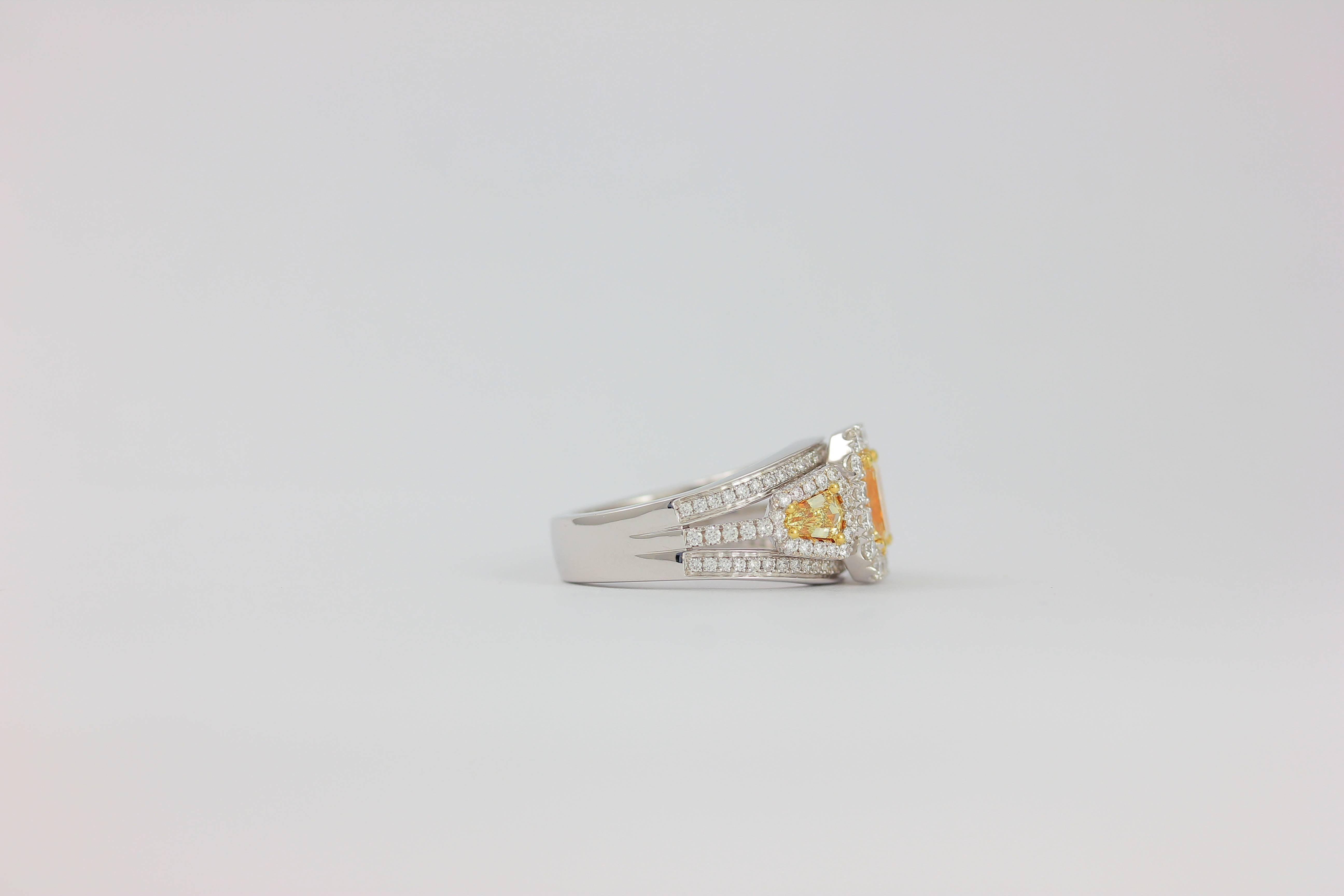 Frederic Sage 1.78 Carat Yellow and White Diamonds Ring 1