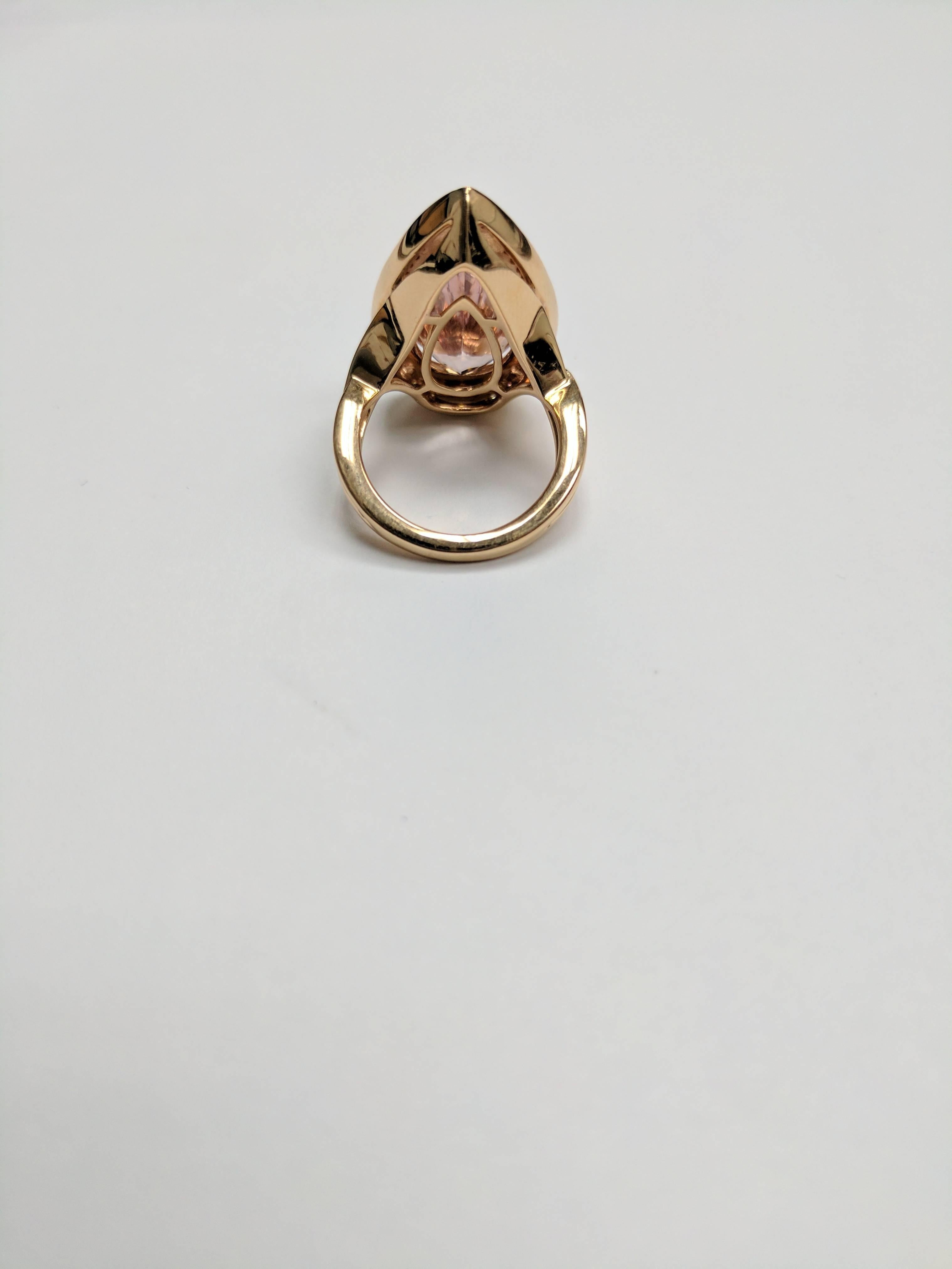 Women's or Men's Frederic Sage 9.99 Carat Morganite Diamond Ring