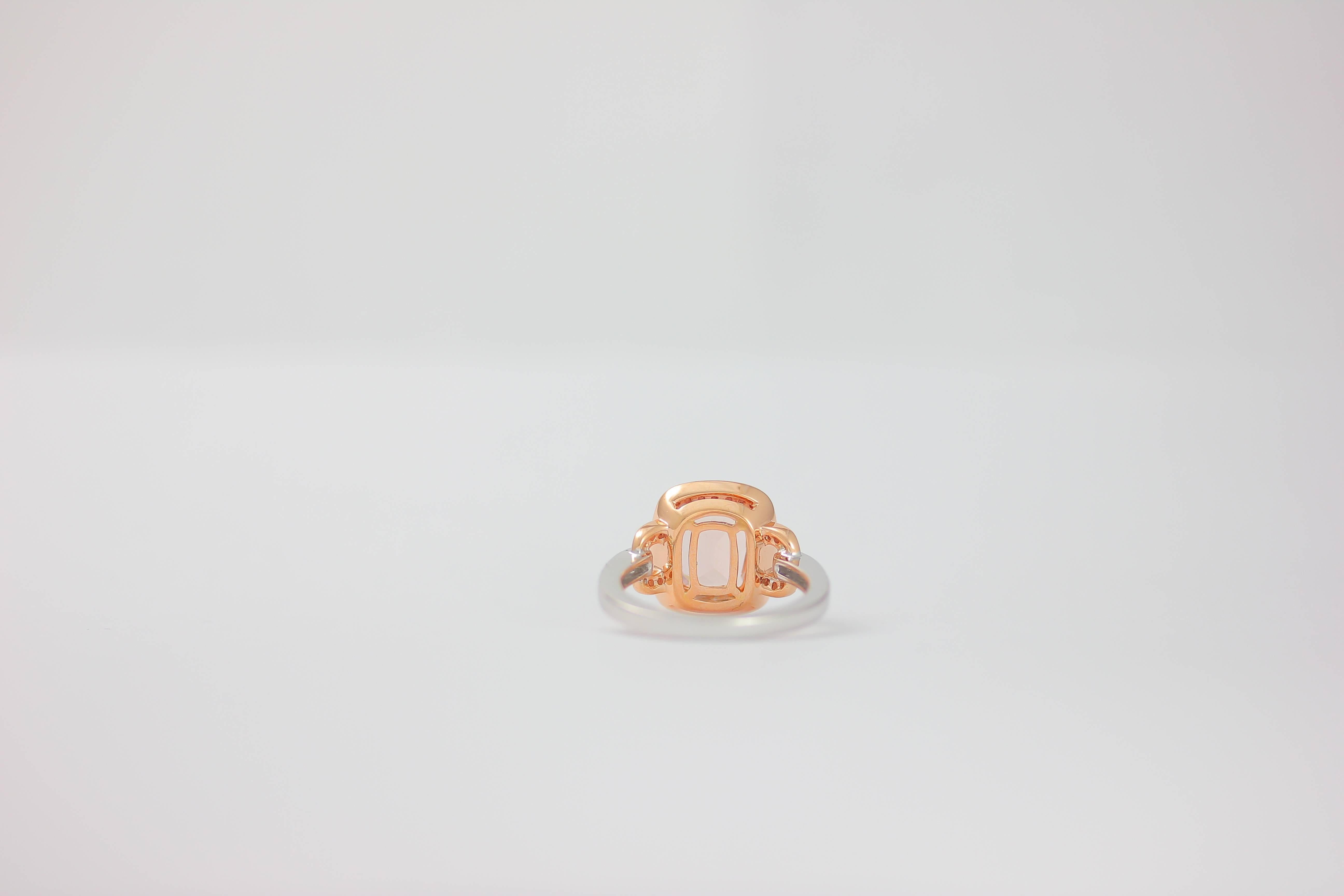 Contemporary Frederic Sage 2.50 Carat Morganite Diamond Ring