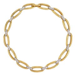 Vintage Tiffany & Co. Diamond Gold Collar Necklace