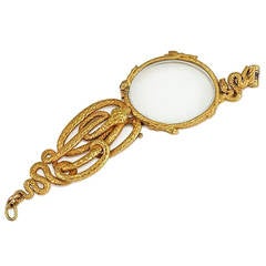 Tiffany & Co. Antique Gold Lorgnette with Serpent Motifs