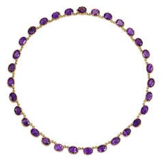 Antique Amethyst Gold Necklace