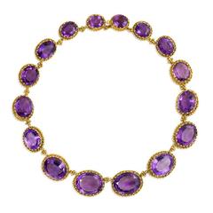 Victorian Amethyst Gold Necklace 11