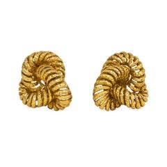 1950s Van Cleef & Arpels Paris Gold Knot Earrings