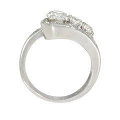 Art-Déco-Diamant-Bypass-Ring von Cartier