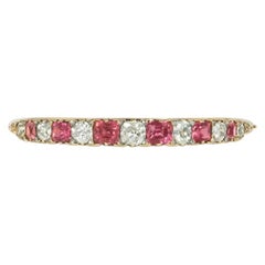 Pulsera antigua de diamantes y turmalina