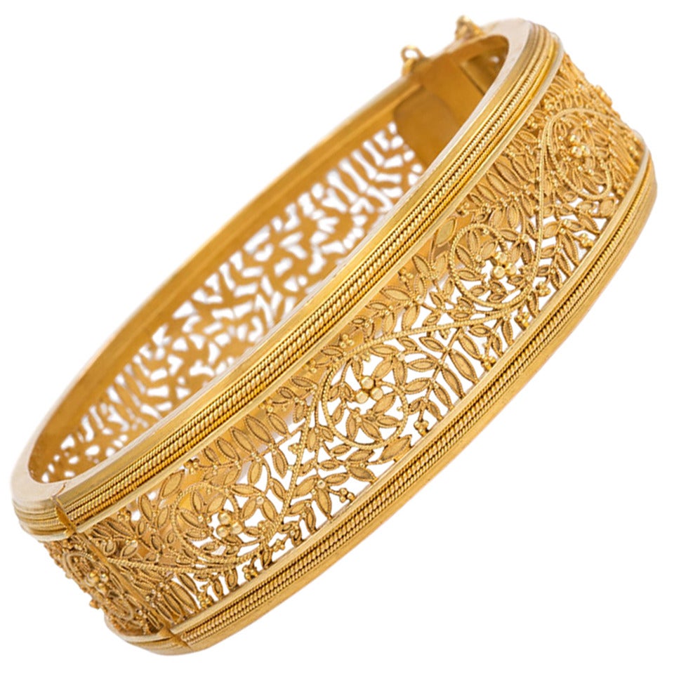 Antique French Gold Openwork Bracelet