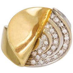 Italian Diamond Gold Ring