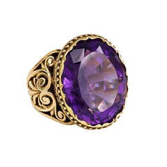 Antique Amethyst Gold Ring
