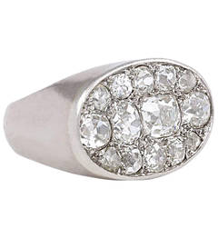 French Art Deco White Gold and Diamond Ring 11