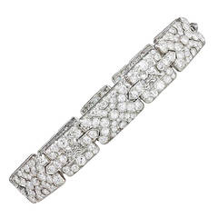 Art Deco Diamond Platinum Bracelet 11