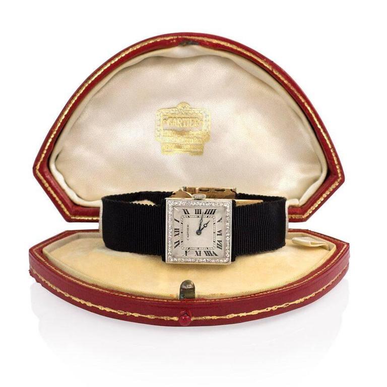 French Art Deco Cartier Diamond Watch at 1stDibs | cartier art deco ...