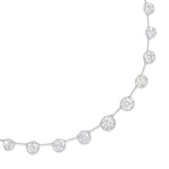 Art Deco Diamond Platinum Rivière Necklace