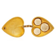 Victorian gold heart mourning locket