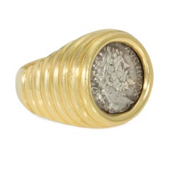 Bulgari gold and silver Septimius Severus "Monete" ring