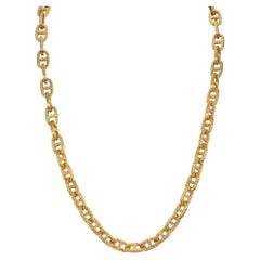 Hermès “Vendôme” Chaîne d’Ancre Tressé Gold Necklace