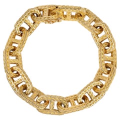 Hermès “Vendôme” Chaîne d’Ancre Tressé Gold Bracelet