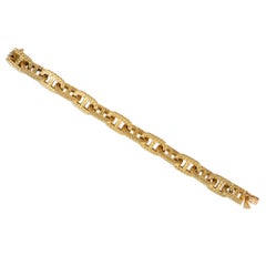 Hermès “Vendôme” Chaîne d’Ancre Tressé Gold Bracelet