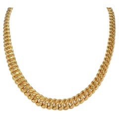 Collier français réversible en or, avec graduation