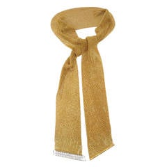 Elegant Yuri Ichihashi Diamond Gold Scarf Necklace