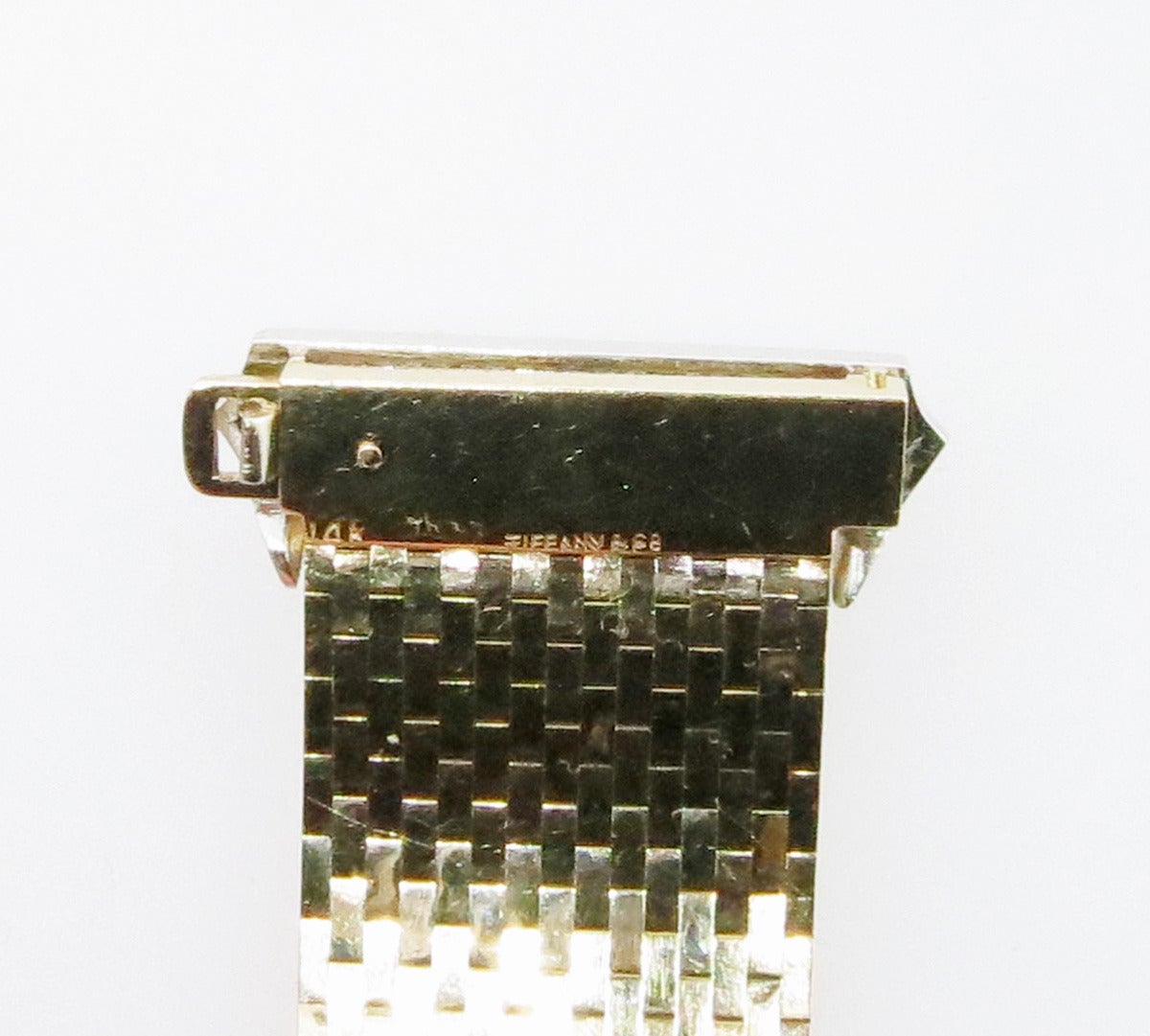 Women's Tiffany & Co. Sapphire Diamond Gold Retro Buckle Bracelet For Sale