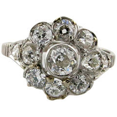 Charming Art Deco Diamond Platinum Ring