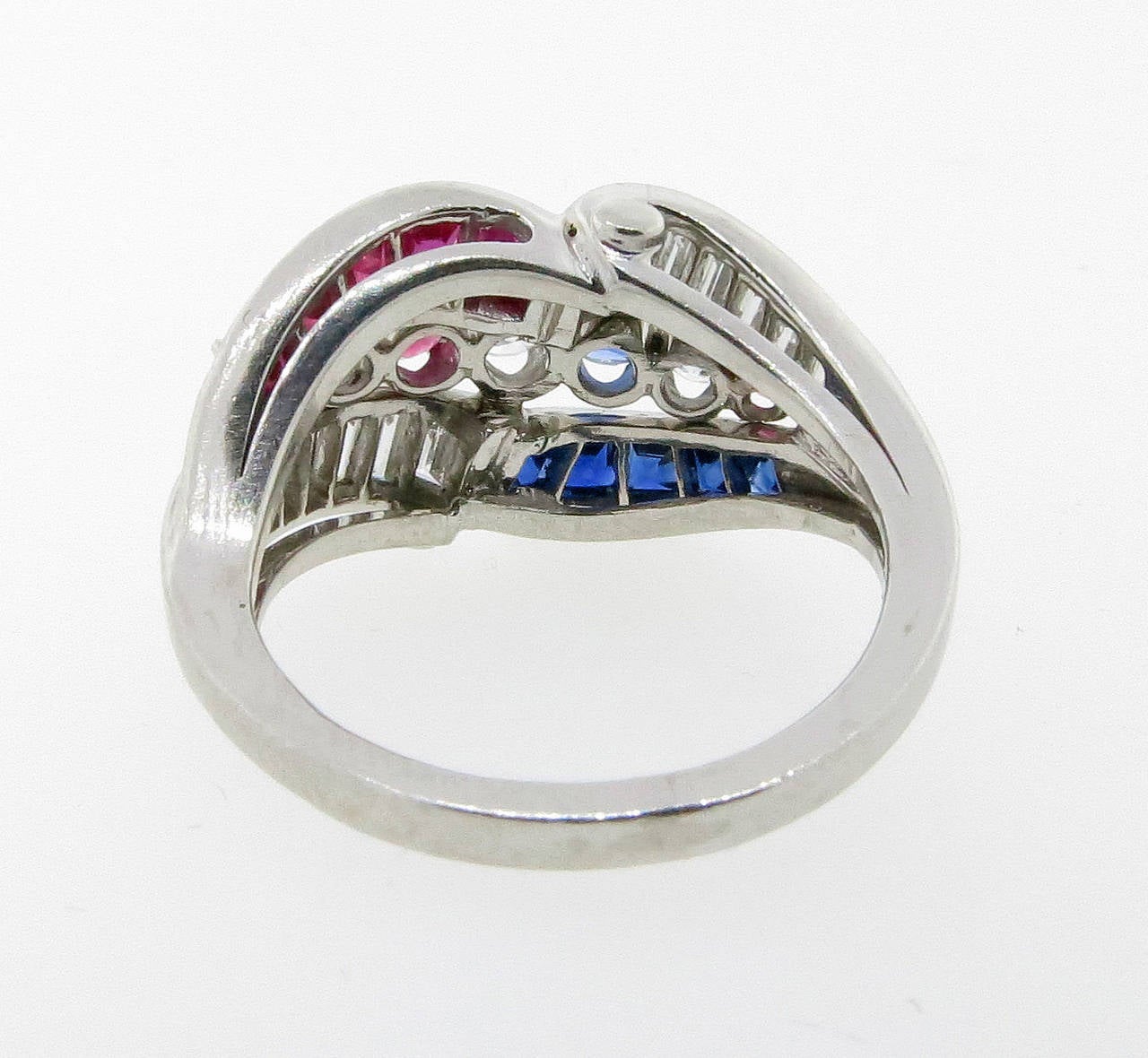 Gem McTeigue Natural Ruby Sapphire Diamond Platinum Ring 2