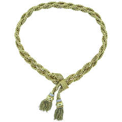 Exciting and Exquisite Tassel Necklace with Diamond Accents