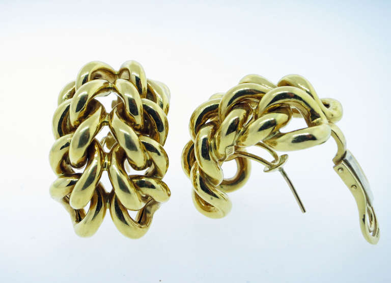Classic German Made Woven Hoop Earrings