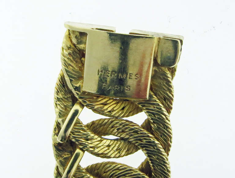 Women's HERMES Woven Link Bracelet For Sale