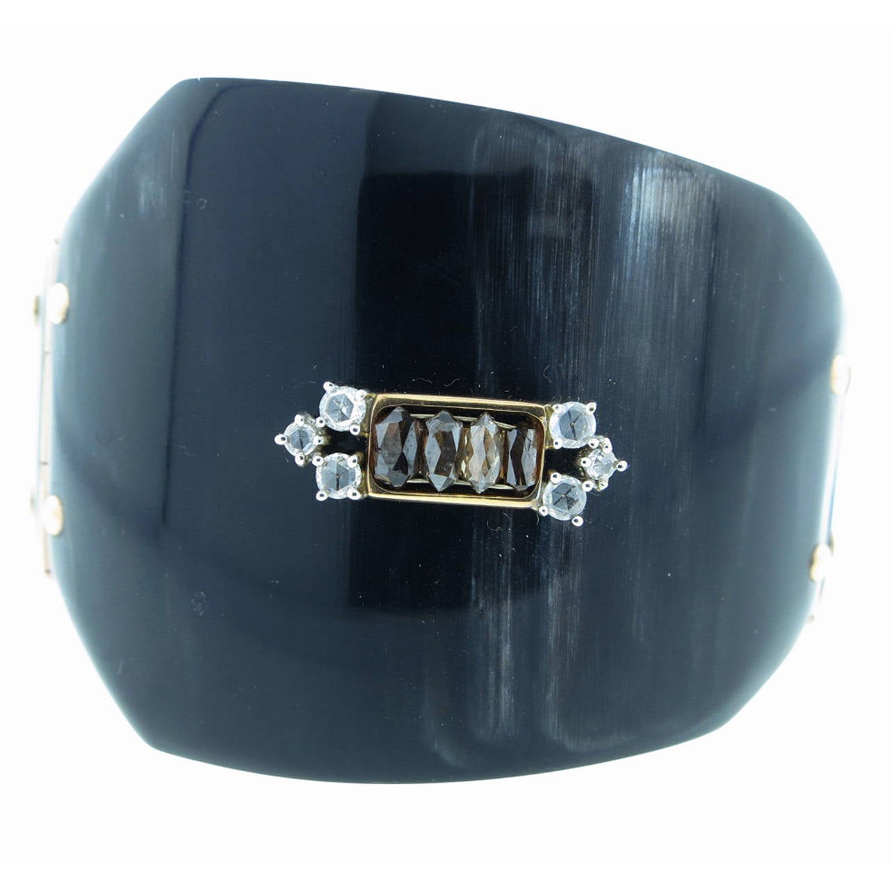 FEDERICA RETTORE Zebu Horn and Diamond Bracelet For Sale