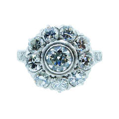 Exquisite Art Deco Diamond Flower Ring Exquisite Art Deco Diamond Flower Ring
