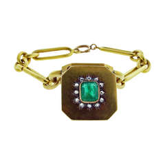 Romantic Antique Victorian Locket Bracelet