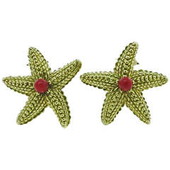 Bielka Coral Starfish Earrings