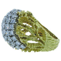 Freeform Diamond Cluster Ring
