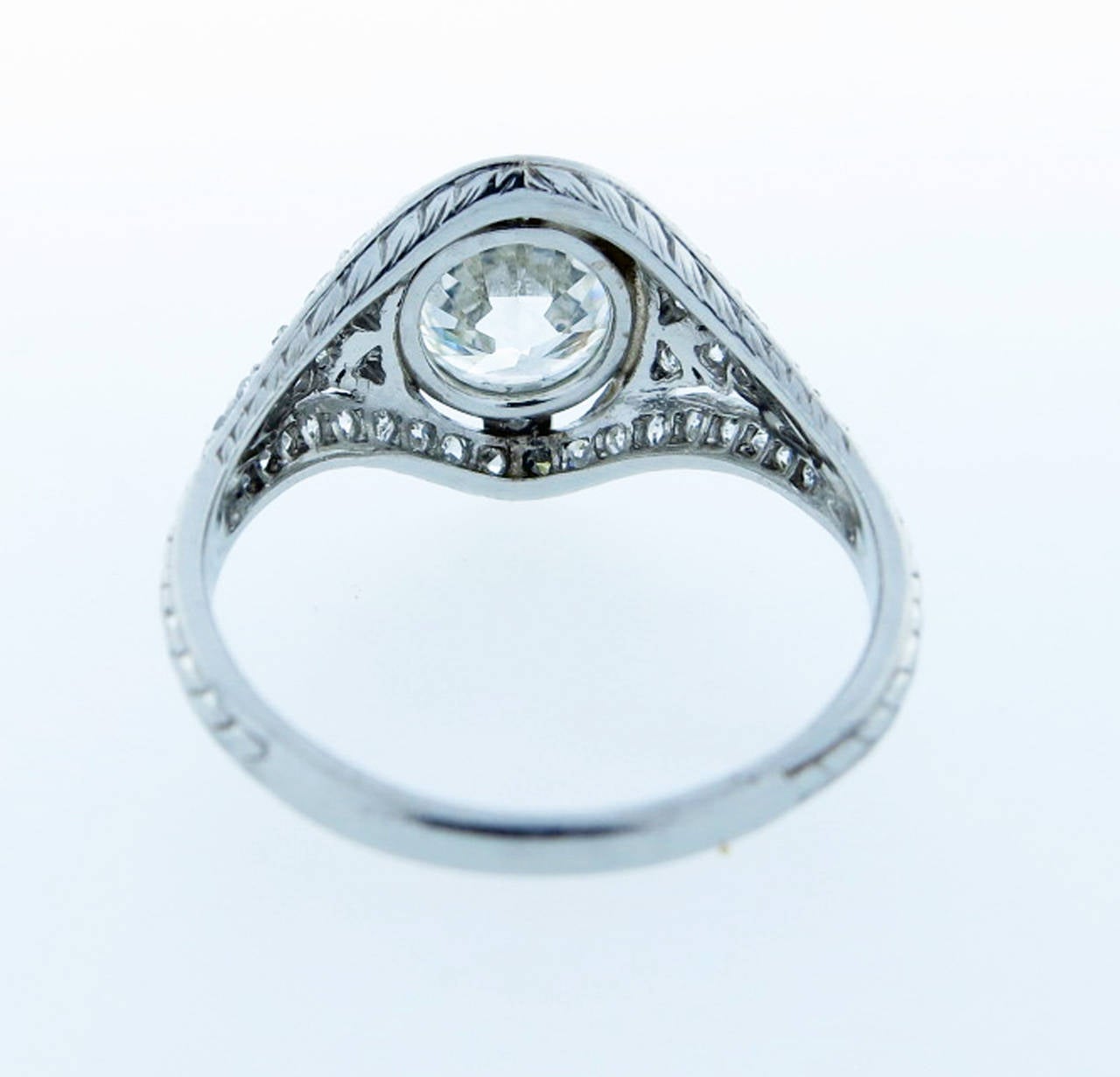 Old European Cut  Glorious Marcus Art Deco 2.32 Carat Diamond Platinum Engagement Ring`
