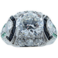 Antique A Very Important Art Deco 1.53 Carat Diamond Platinum Engagement Ring