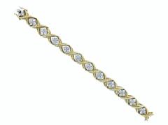 Timeless Rope Edge Mount Diamond Gold Bracelet