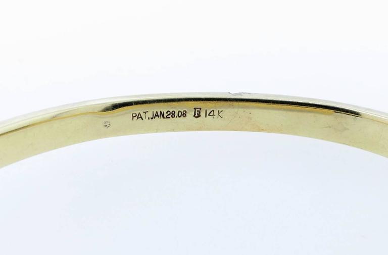 1908 L. Fritschze and Company Antique Gold Nail Bangle Bracelet at 1stDibs