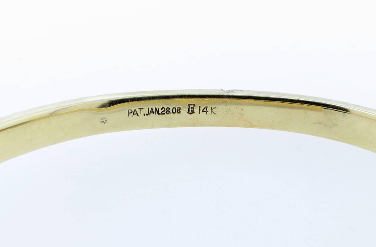 1908 L. Fritschze & Company Antique Gold Nail Bangle Bracelet 1