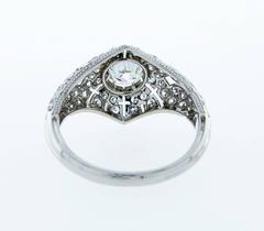 Splendid Art Deco Diamond Platinum Ring