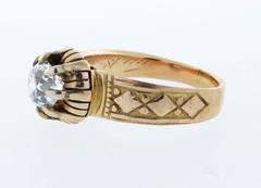 All Original Antique Old Mine Cut Diamond Ring